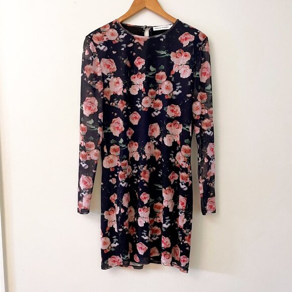 Rebecca Minkoff Long Sleeve Floral Dress, Size Large - Picture 2 of 7